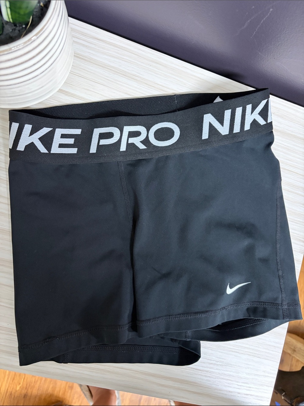 Nike Black PRO Compression Training Shorts with Branded Waistband!! EUC 🖤